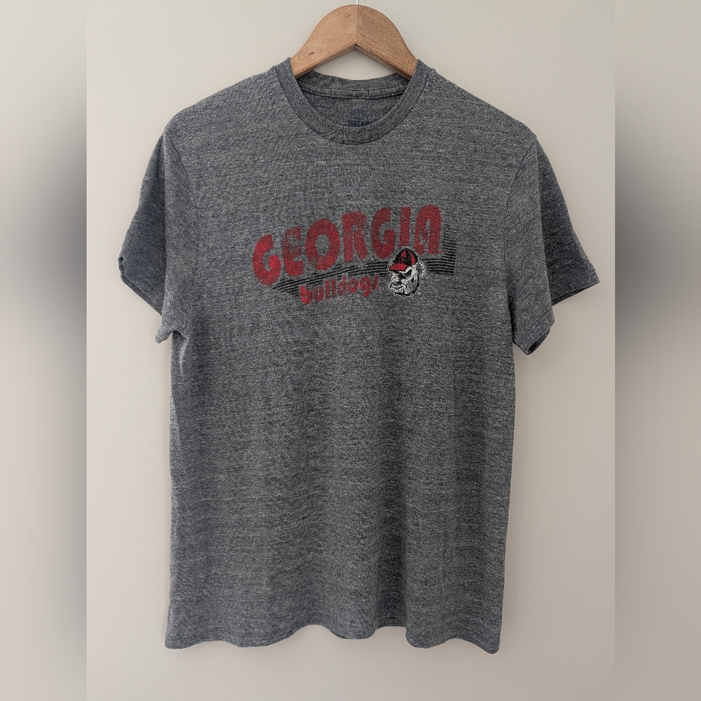 UGA Georgia Bulldogs Graphic Tee Womens Medium Gray NCAA Football - Picture 5 of 10